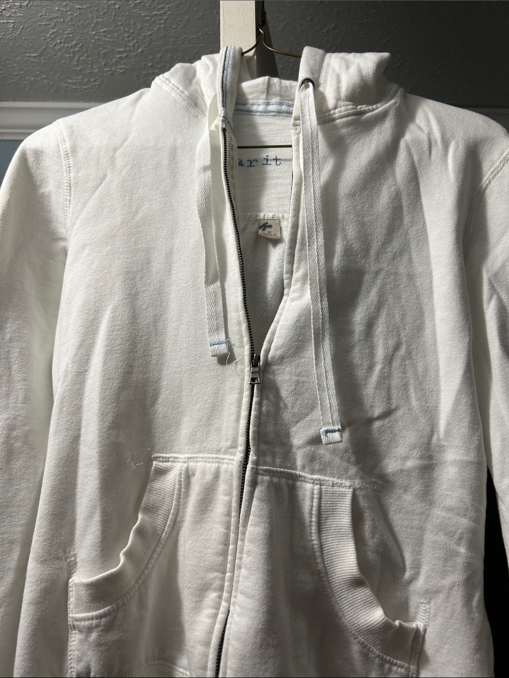 So Wear It Declare It White Hooded Zip Performance Jacket